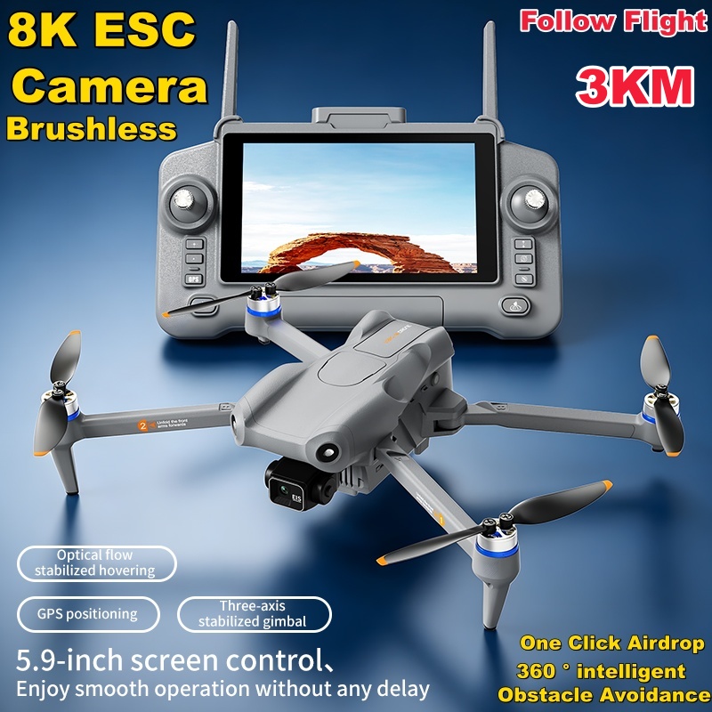 5.9in Touch Screen 3 Axis Gimb - đánh giá và giá Drone Camera 4K